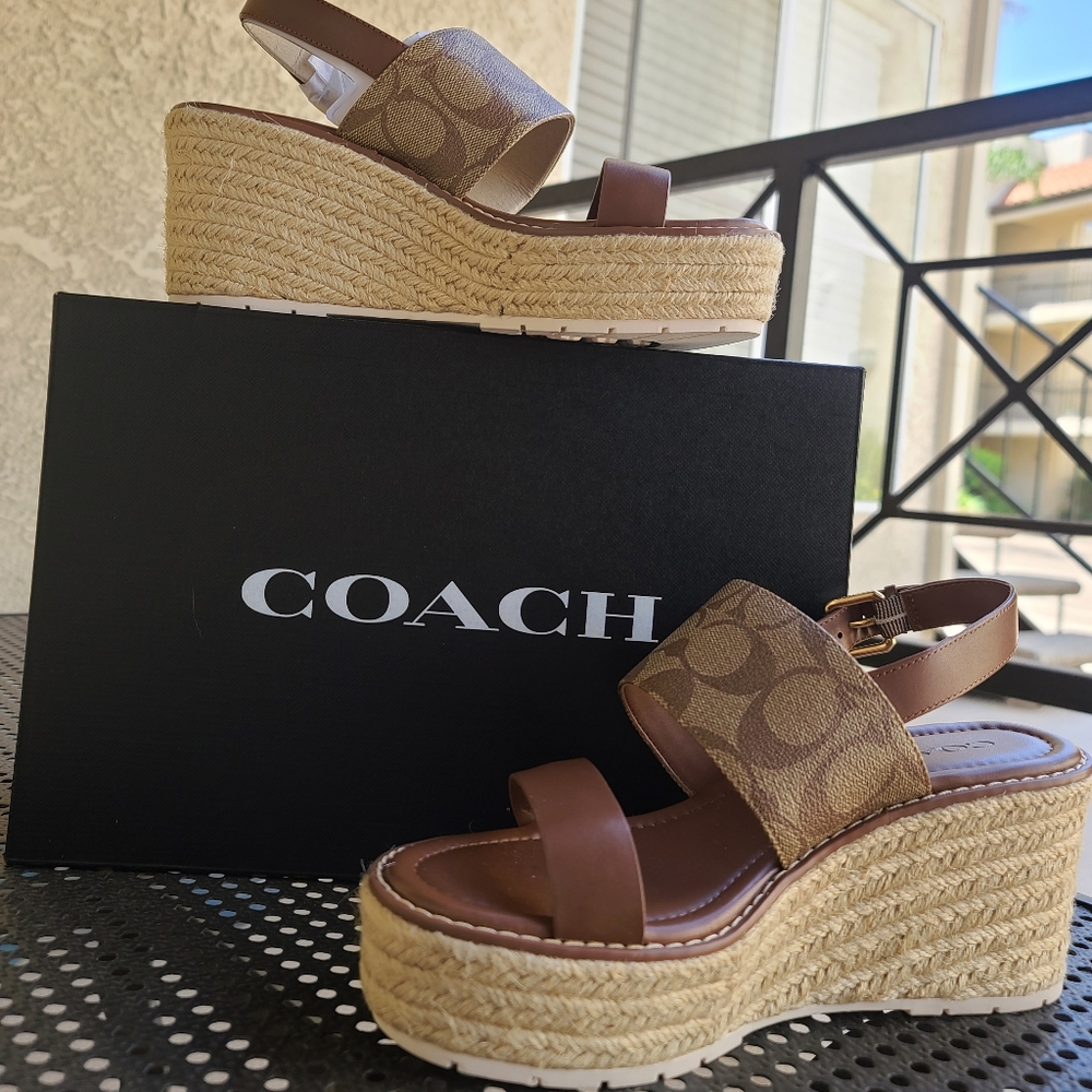 COACH Canvas Kami Wedge/saddle - Picture 4 of 7
